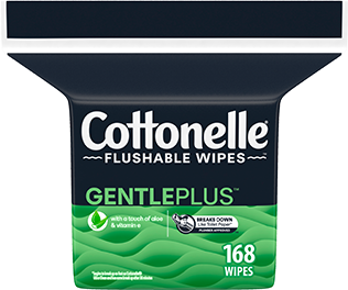 Cottonelle® Gentleplus Flushable wipes