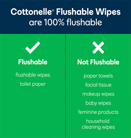 Difference between flushable and not flushable Wipes Carousal