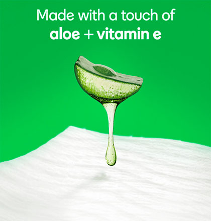 Made with a touch of aloe + vitamin e Carousal