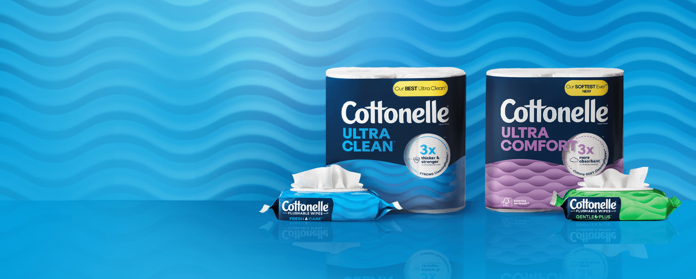 Cottonelle® Toilet Paper and Wipes Banner