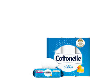 Cottonelle® Ultra Clean Toilet Paper and Flushable Wipes